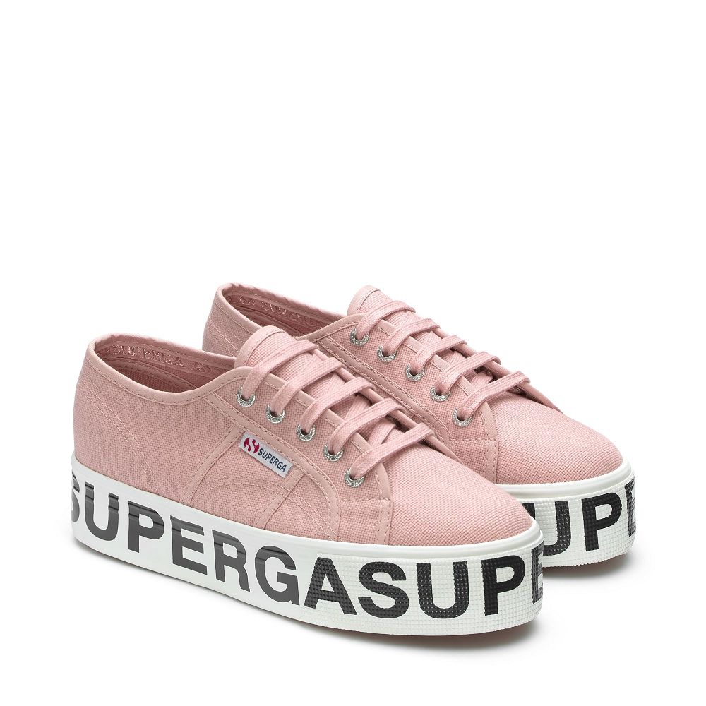 Superga 2790 Cotw Outsole Lettering Orange Platform Sneakers - Women's Sneakers USA | US9684715